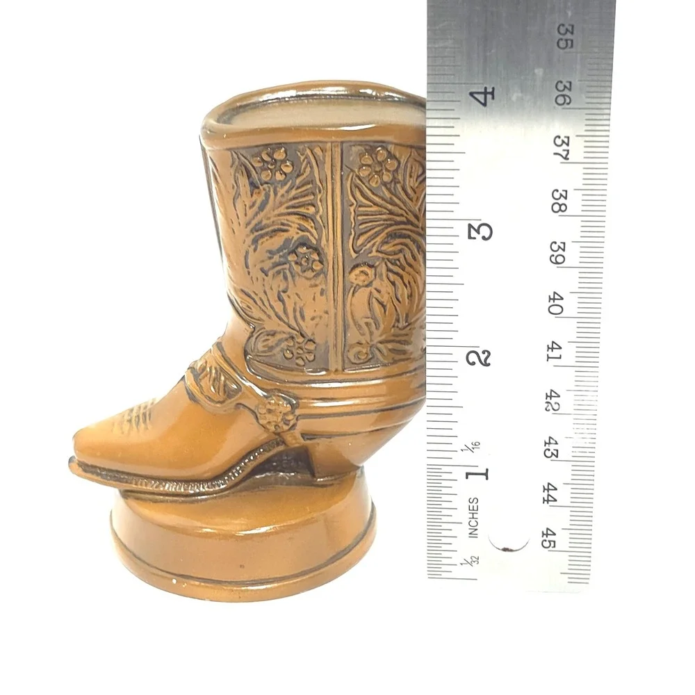 Vintage Scott Products Cowboy Boot Bottle Opener Brown Die Cast Metal Newark NJ